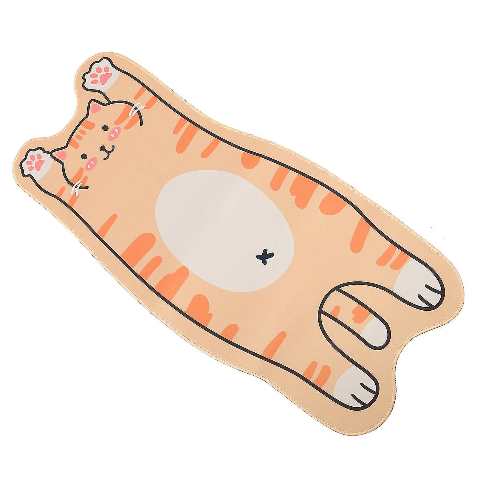 Computer Cartoon Mouse Pad for Mouse Use 1Pcs Anti-Skid Orange Mat