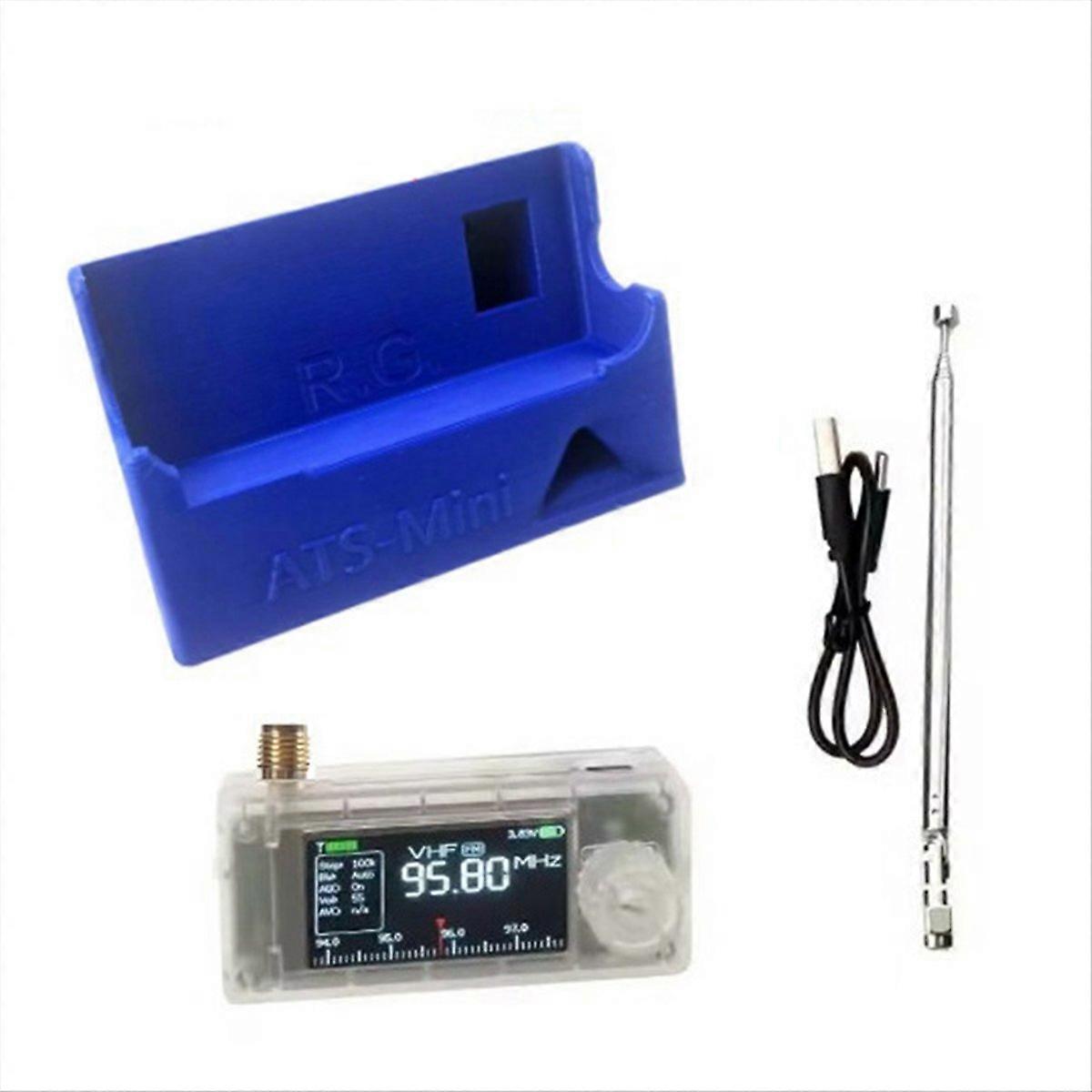 Rádio Mini SI4732 LSB USB AM/FM com tela de 1,9 polegadas.