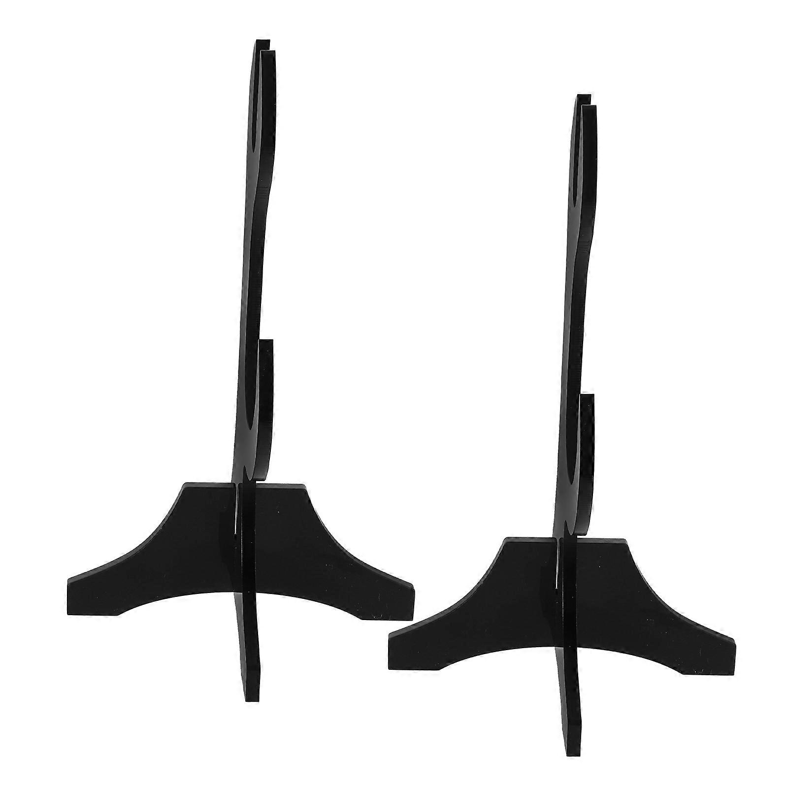 Martial Arts Sword Stand Horizontal Display Holder with 1Pair Durable Rack