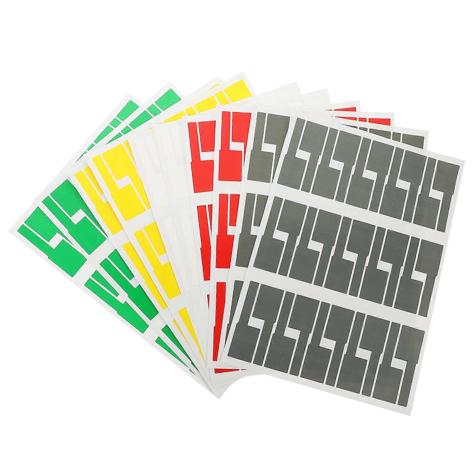 Colorful Cable Organizer Stickers Self-Adhesive Cable Labels 10 Sheets