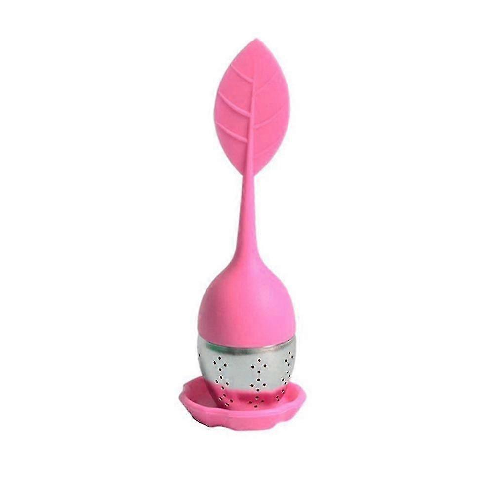 Loose Tea Leaf Infuser Strainer Filter Diffuser Silicone Handle Reusable(red, Green, Blue, Pink4pcs
