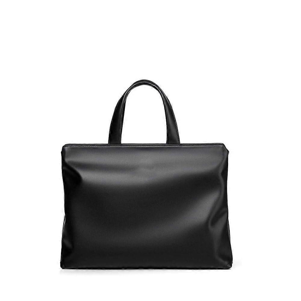 Leather Messenger Bag for Men Convertible Briefcase Backpack Black MultiCompartment Work School