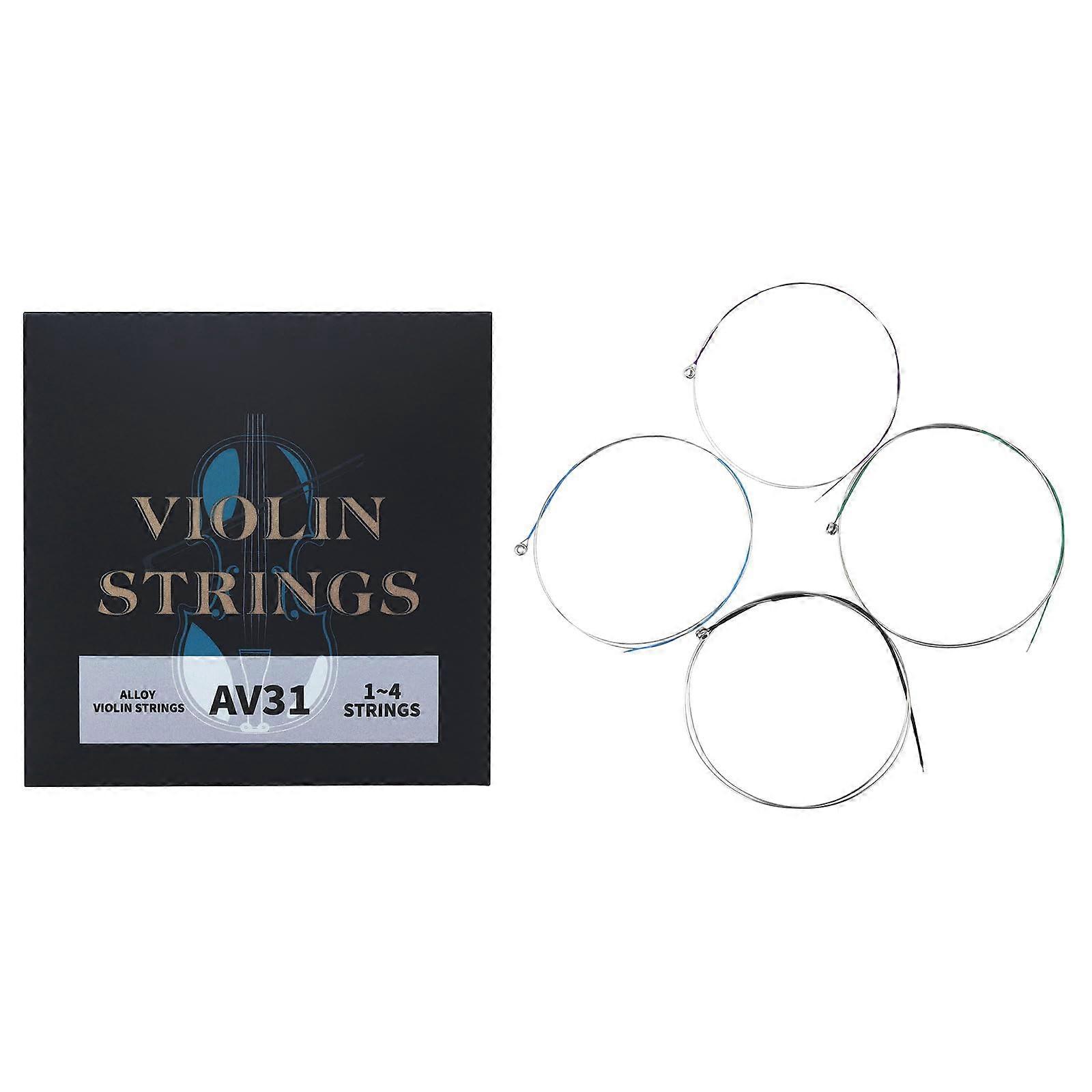 Set of Violin Strings 4 Pack Full String Set Balanced Tone Stable Tuning for Practice and Performance