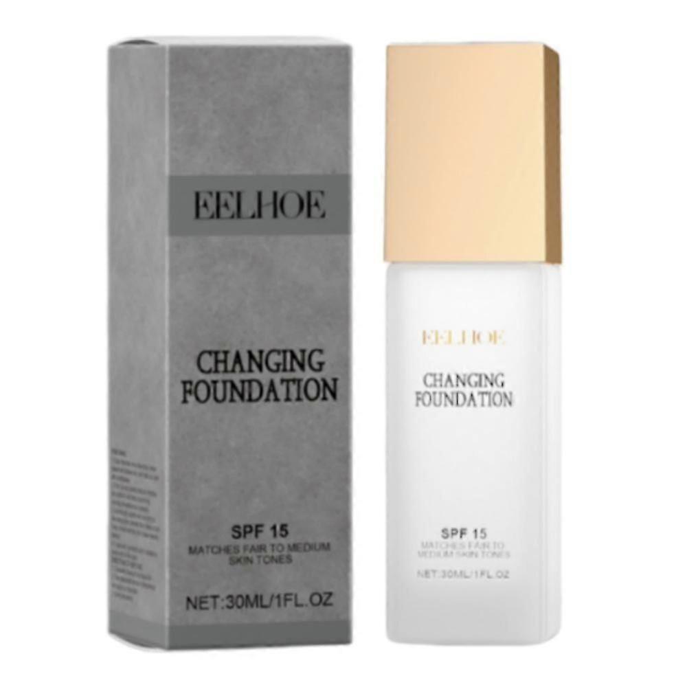 1-3X Changing Foundation Nature Colour-Changing Foundation para Mulheres, Hydrating Magic Skin Changing Foundation, Hidratante Leve Não Gorduroso