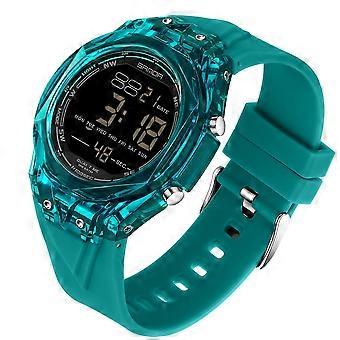 Digitale sporthorloge voor heren - Schokbestendig outdoorhorloge met stopwatch, aftelfunctie, alarm, dubbele tijdweergave, 12/24-uurs weergave, lichtgevende wijzers, 5ATM waterbestendig
