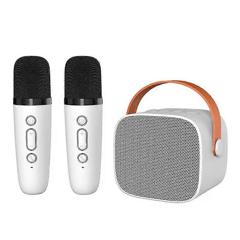 Portable Bluetooth Speaker White Dual Mic