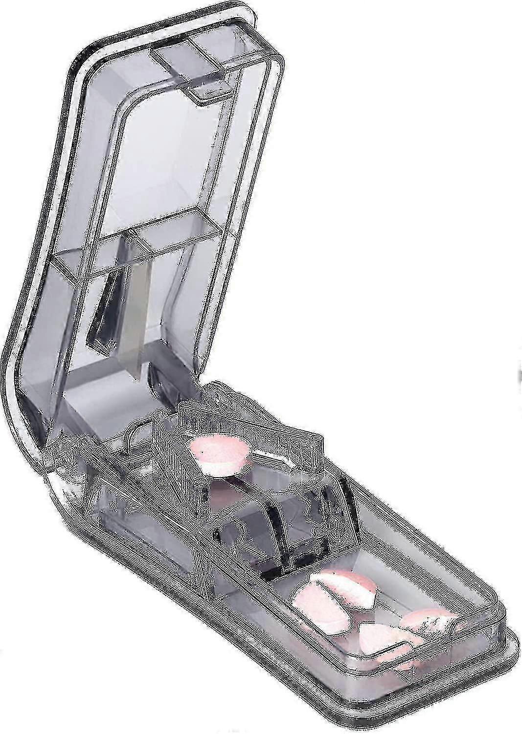 Pill Splitter With Blade And Storage Compartment