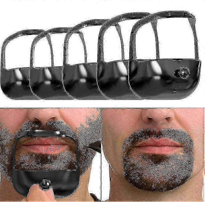 5 Sizes Goatee Shaving Template Beard Guide Shaper Beard Shaping & Styling Template compatible with Men