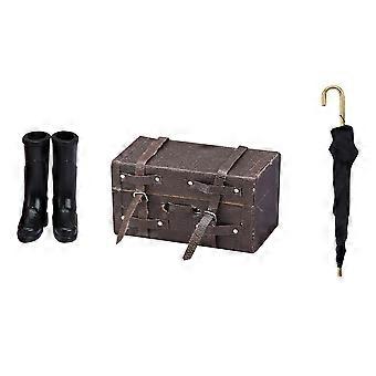 Puppenhaus-Koffer-Modell für Dekoration, Mini-Reiseaccessoire, 1 Set