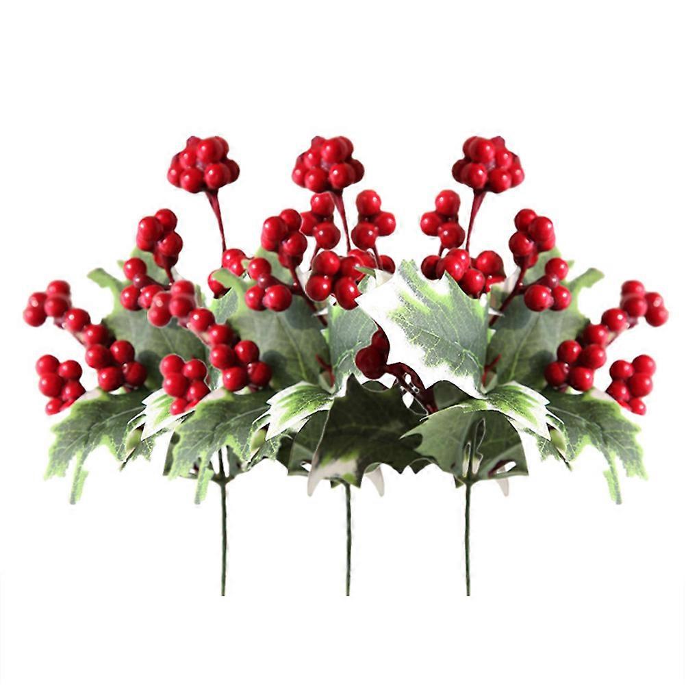 Simulation Berry Artificial Berry Bean Branches for Decoration 6Pcs