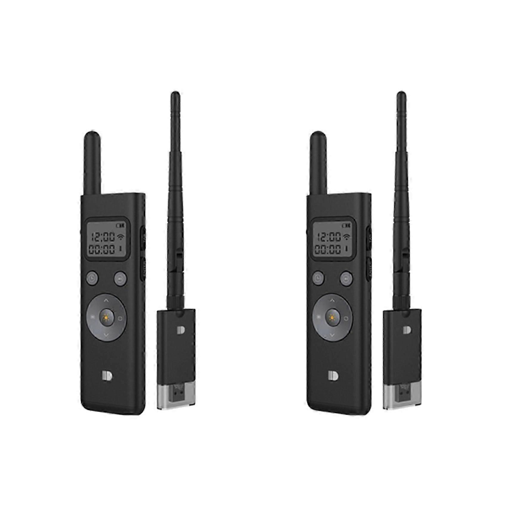 2X Wireless Powerpoint Presentation Pointer Clicker Presenter LCD Display Green Light RF Remote Control 300M Distance
