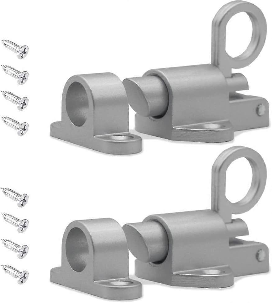 2 Pieces Rebound Door Bolt, Automatic Door Lock, Security Pul