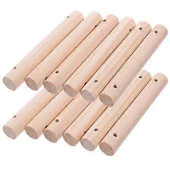 Vogelsitzstangen-Set für DIY-Projekte, 26 Stück, Holzstangen, beige