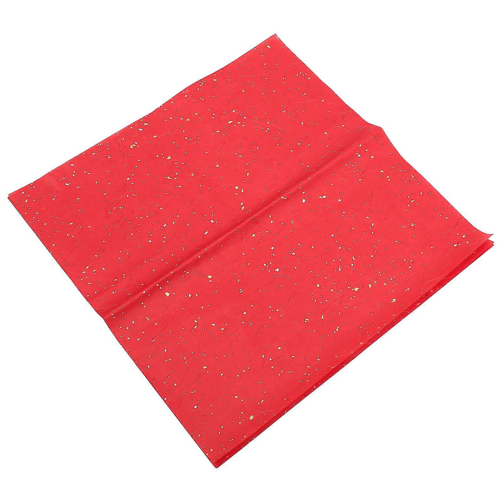 Delicate Flower Wrapper Gift Packaging Paper for 10 Sheets Red Paper