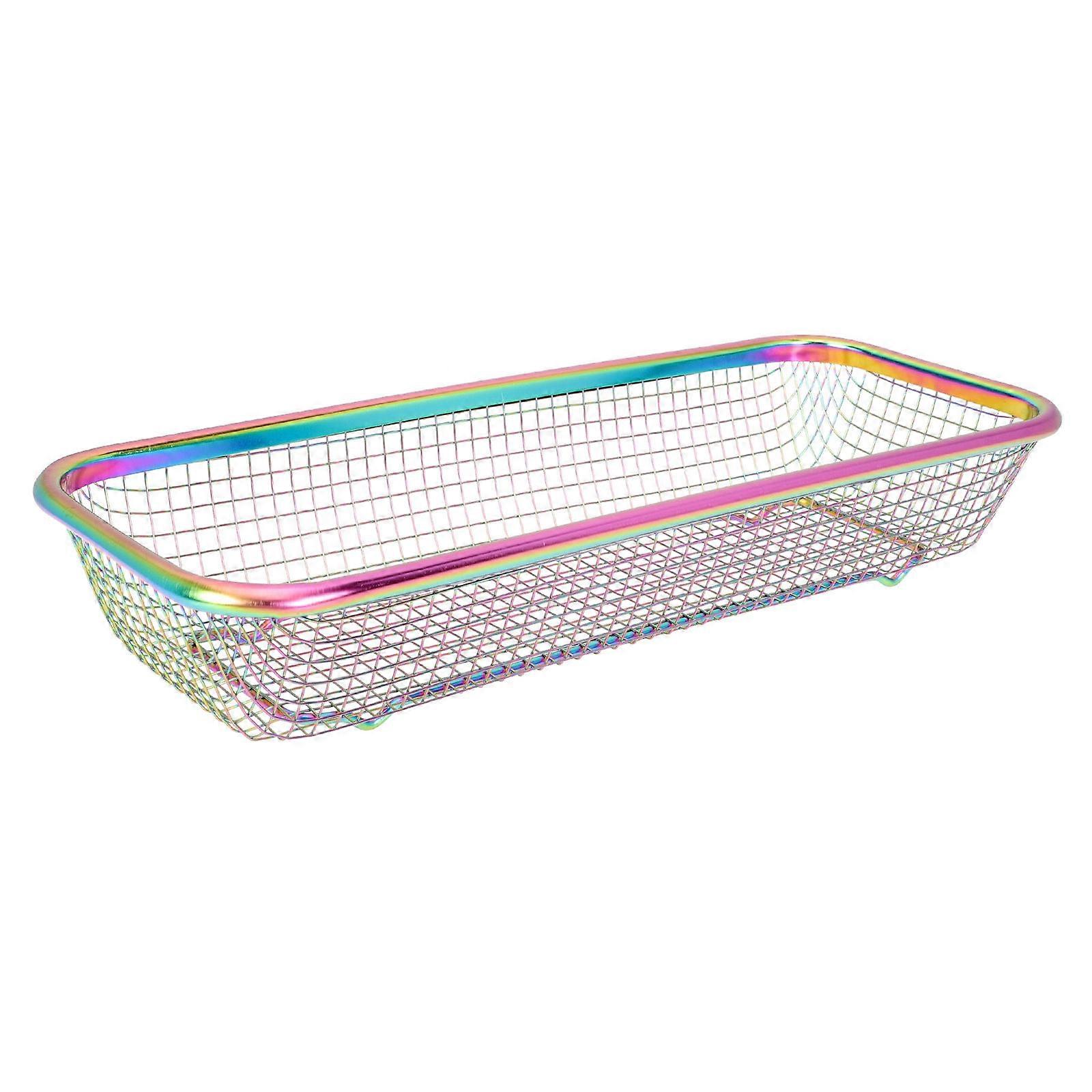 Multi-Function Stainless Steel Desktop Utensil Basket for Cutlery Storage