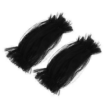 Bruidshandschoenen, kanten mouwen voor een trouwjurk, 1 paar, zwart, elegant