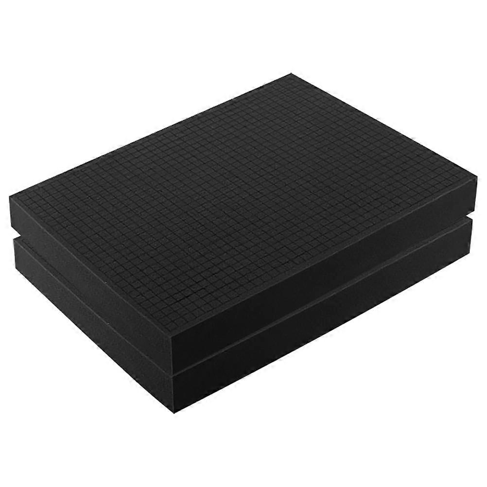 Packaging Inserts Shockproof Foam Sheets for Tool Box Organizer 2Pcs Black Pads