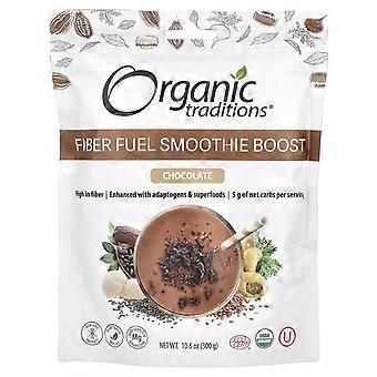 Organic Traditions, Fiber Fuel Smoothie Boost, Chocolate, 10.6 oz (300 g), 2-Pack
