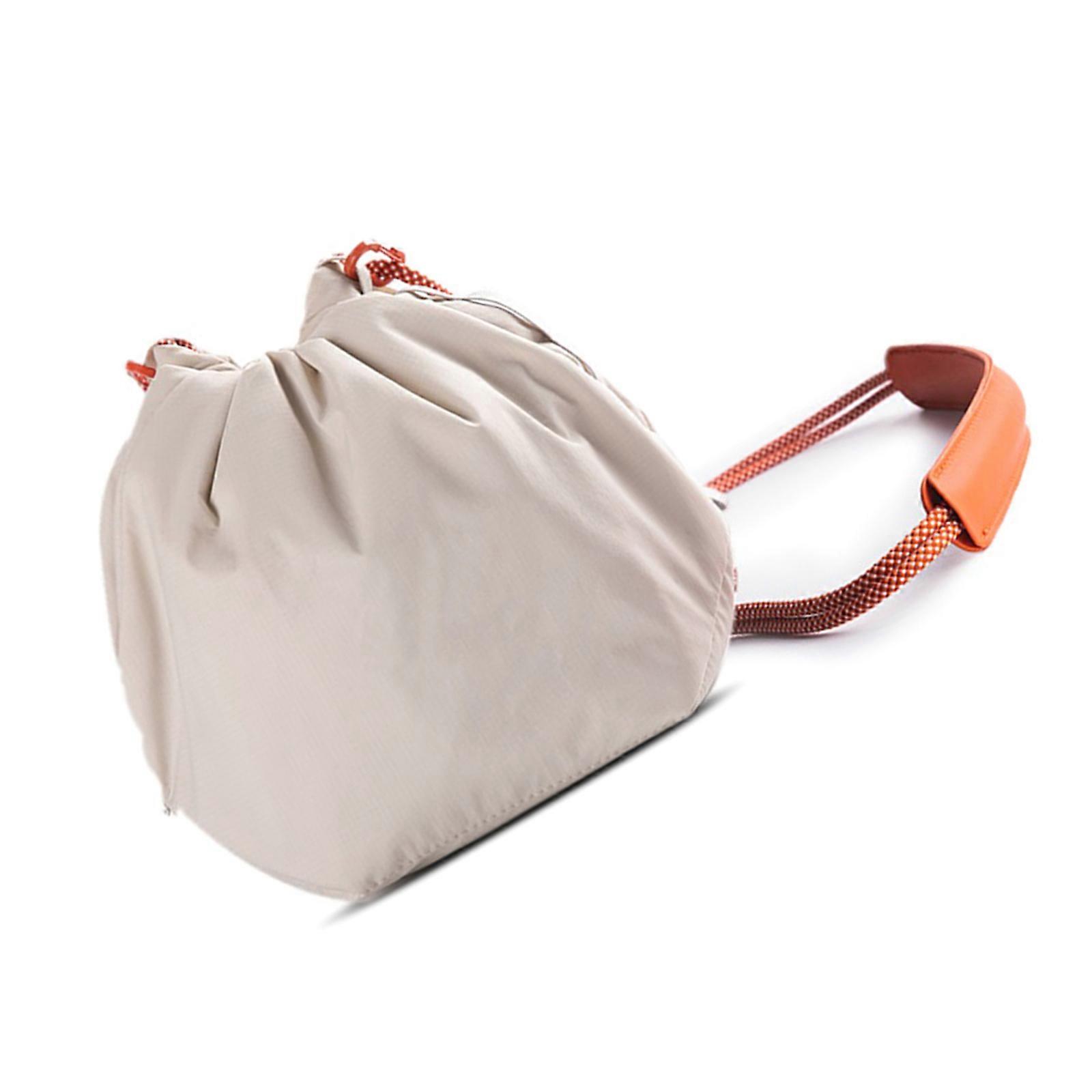 Camera Bag Waterproof Camera Insert Bag Shockproof Camera Hand Bag with Convenient Drawstring and Removable Padded  Ivory