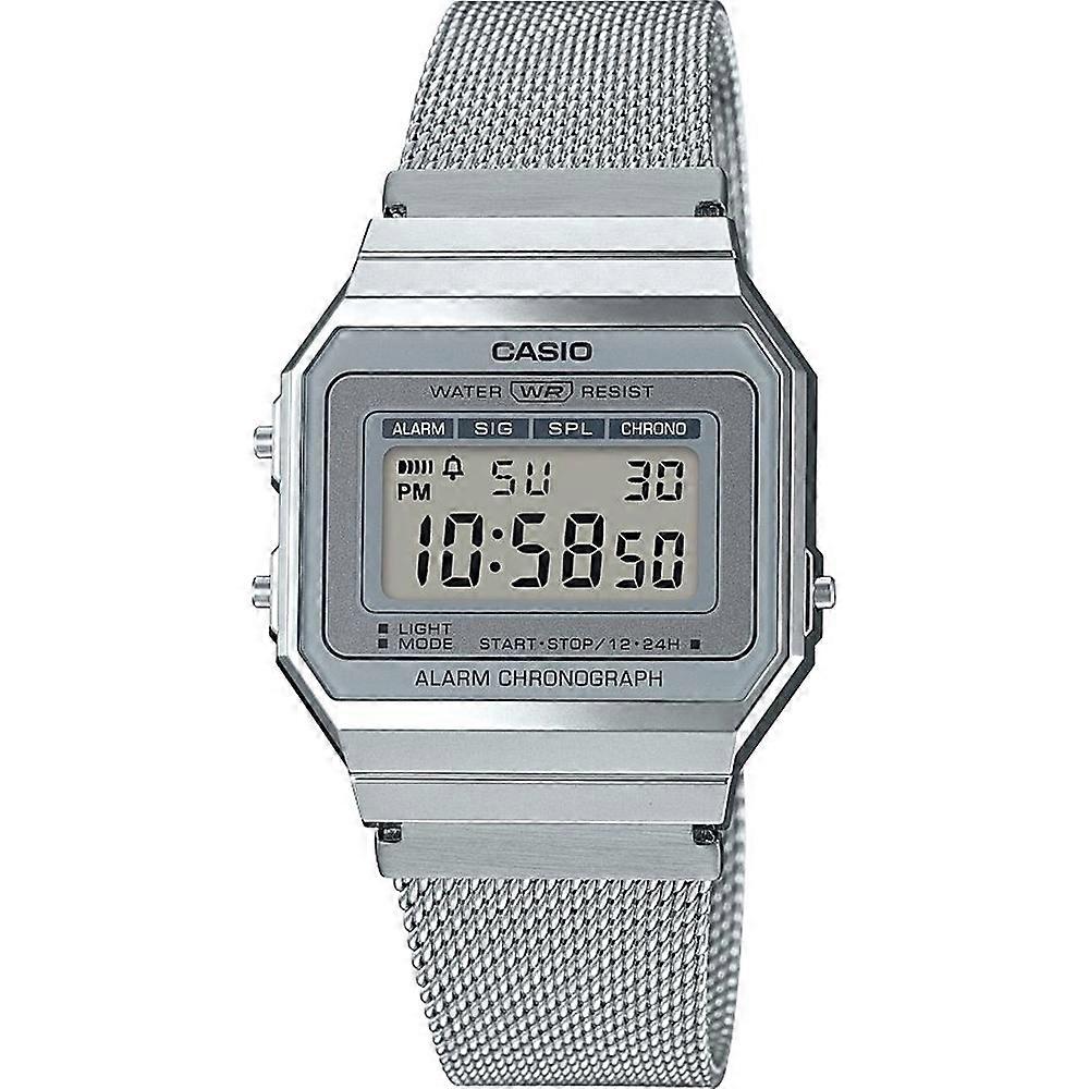 CASIO VINTAGE ICONIC SLIM DESIGN - SILVER MESH