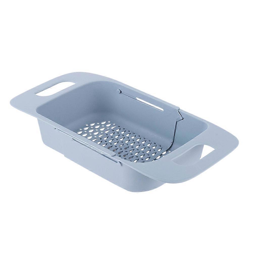 1pc Retractable Kitchen Drain Rack Multifunctional Fruit Basket Dish Rack