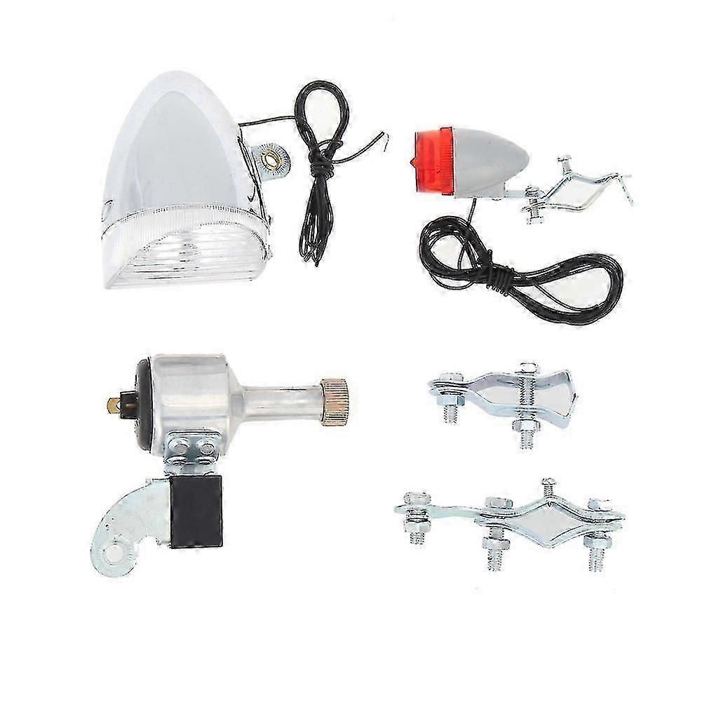 Bicycle Dynamo LED Headlight and Taillight Set