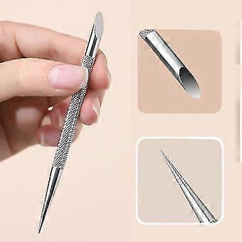 1 PC Double-ended Stainless Steel Cuticle Pusher Nail Manicures Remover Manicure Sticks Tool for Nail Art,z
