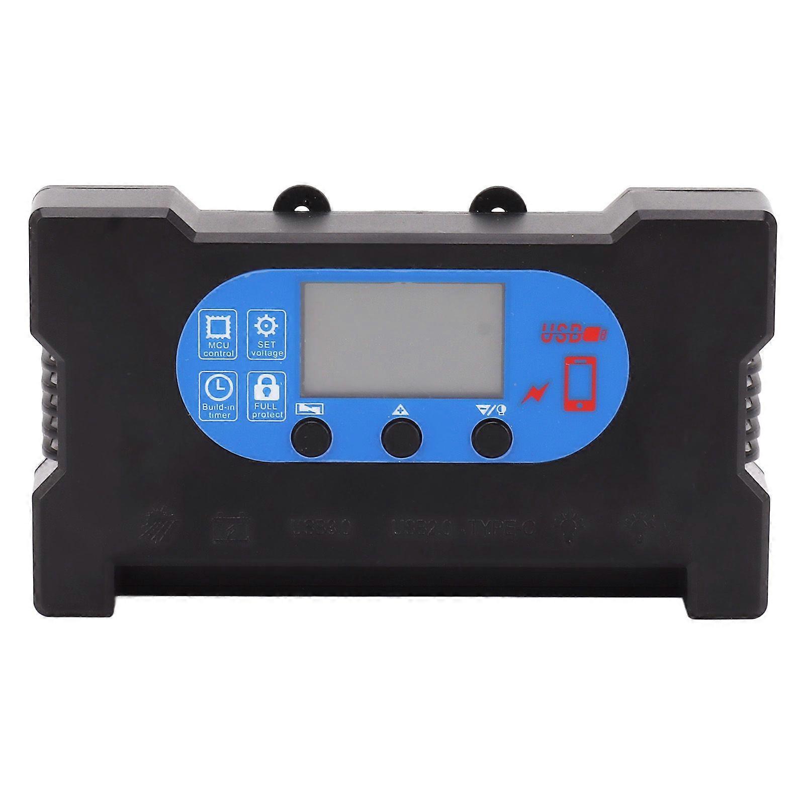Solar Control Dual USB Type C DC Fast Charging Solar Charge Discharge Controller Solar Panel Controller 100A