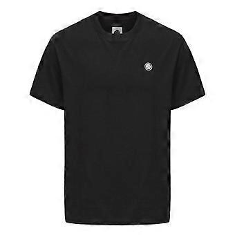 Hübsches grünes Herren-T-Shirt mit Brustlogo und Rundhalsausschnitt