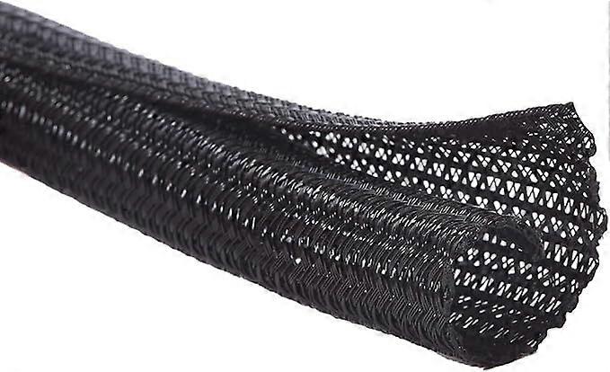 13 mm - 5 m cable jacket, self-closing cable jacket, cable management for computer, car, black