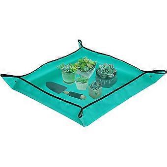 100x100cm, Groene Plant Verpotten Mat, Waterdicht Opvouwbare PE Tuinieren Mat Indoor Zaailing Verpotten Mat Sappige Plantmat