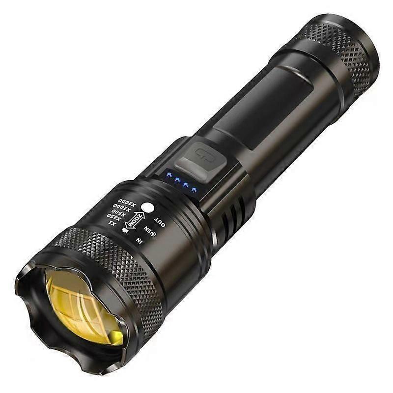 High Power LED Flashlight Zoomable USB Rechargeable Torch