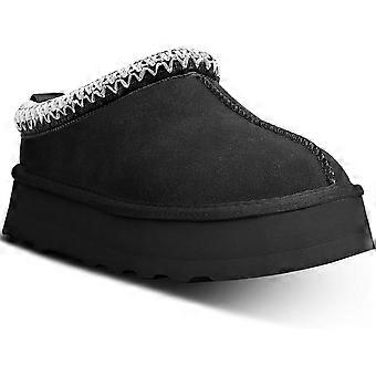 Women's Platform Mini Boots Slippers for Women Indoor Slippers Slip on Fur Fleece Lined Suede Short Ankle Boots