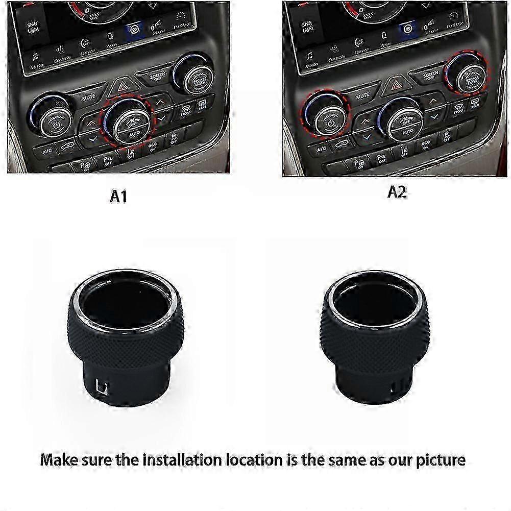 Air Conditioning Knobs and Buttons, Center Control Audio Knob, Plastic, Compatible with 2014-2021 WK2 Models