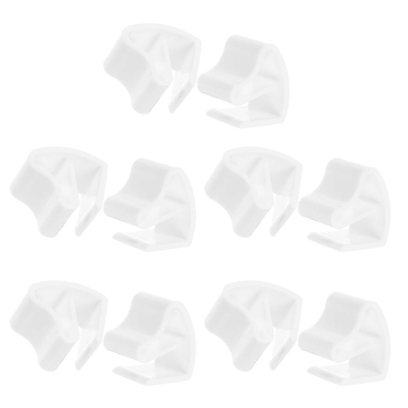 10pcs Sturdy Curtain Hooks | Window Drapery Mounting Brackets for Secure Hardware Support