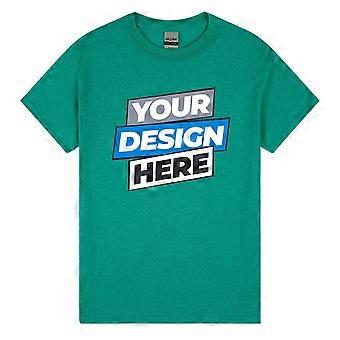 Personalised Customised Mens Custom T-shirt Logo Text Printing Antique Jade Green Tee