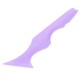 Estêncil multifuncional violeta para delineador de olhos, ferramenta de maquiagem de silicone para iniciantes, 5 peças