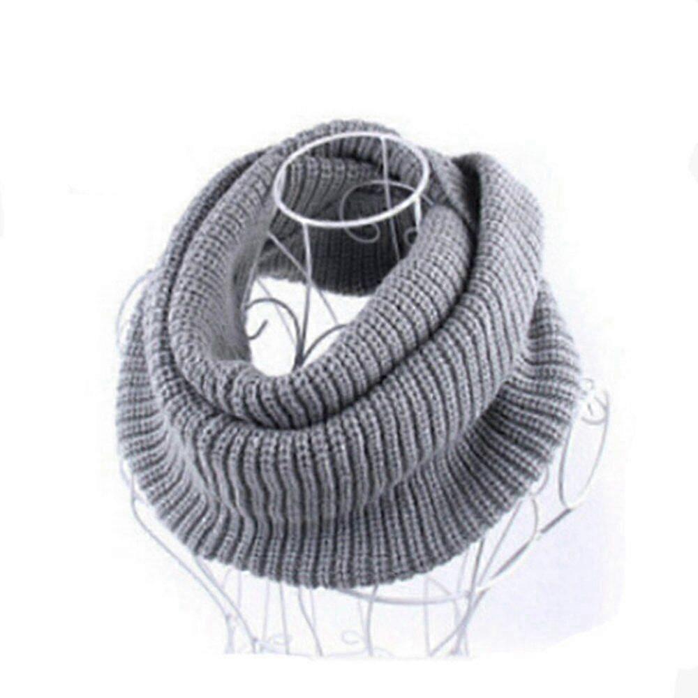 Warm 2 loops cable knit scarf 96cm