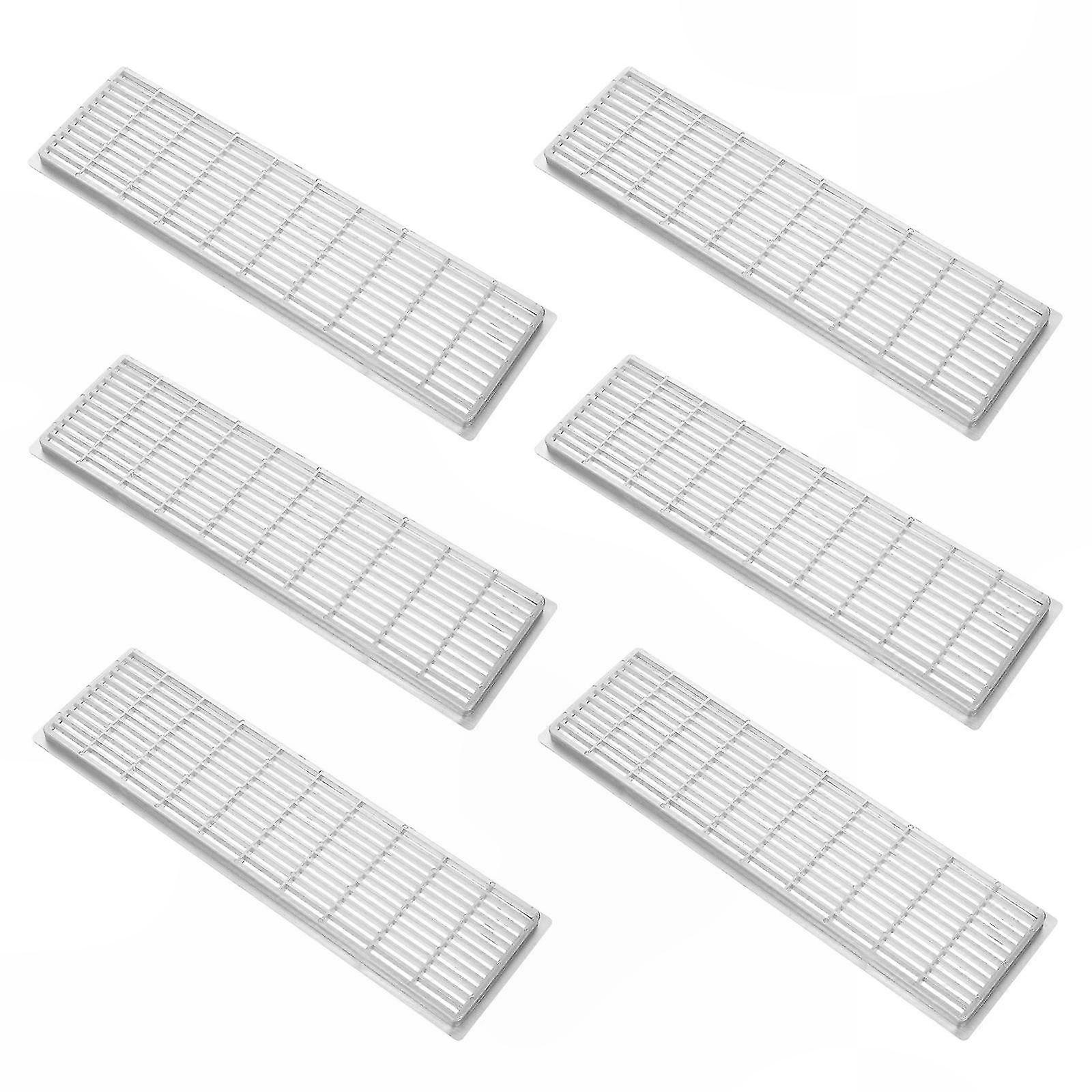 6pcs Rectangular Plastic Vent Covers for Cabinets, Side Walls, and Ceilings