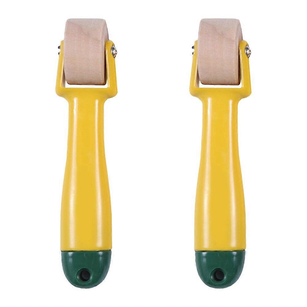 Assorted Color Wooden Press Rollers for Sewing Function 2Pcs Set
