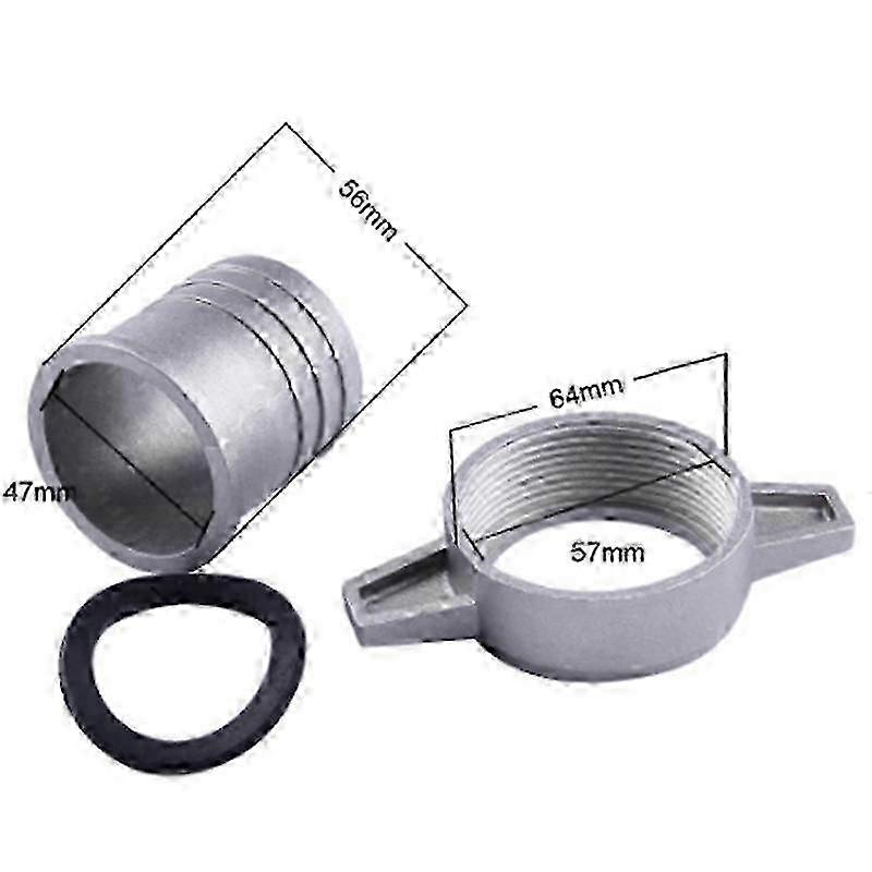rubber gasket pump connector compatible with 2 inch pipes
