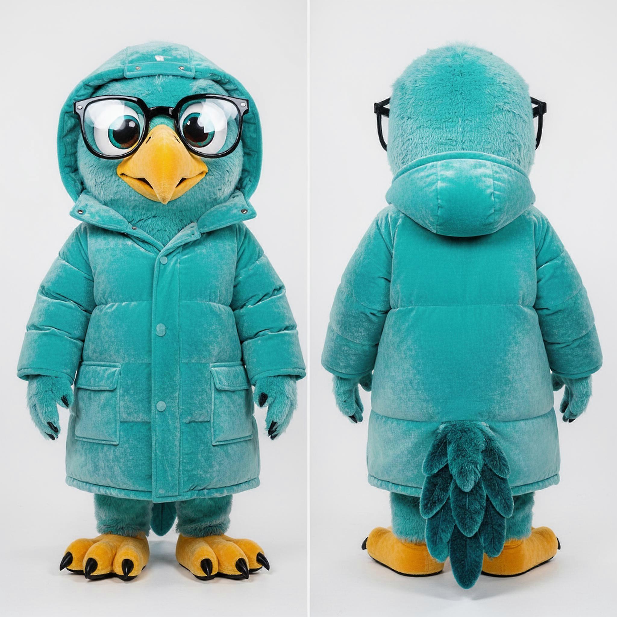 MASTICOT Turquoise Velvety Haasts Eagle Mascot