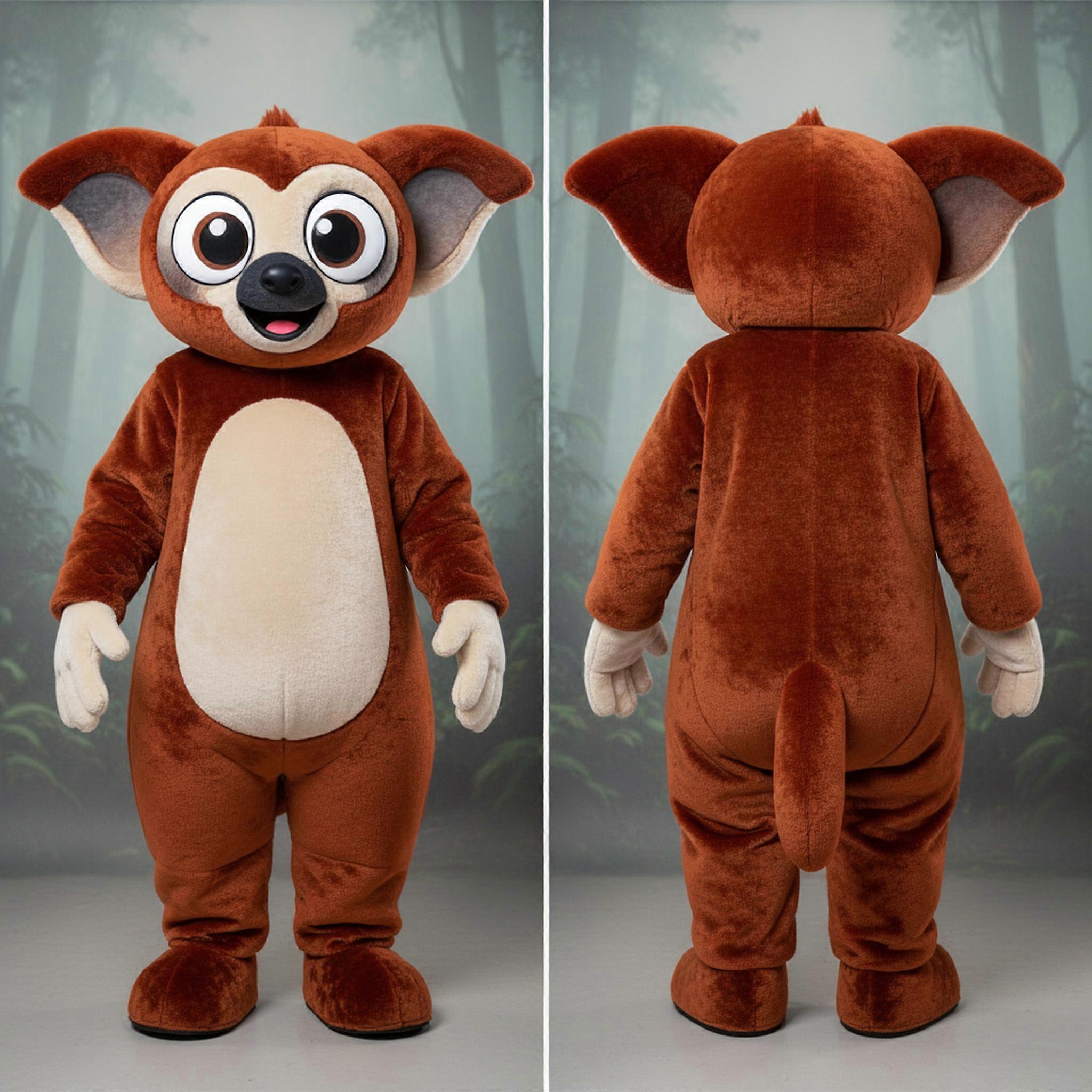MASTICOT Rust Colored Expressive Eyes Ayeaye Mascot