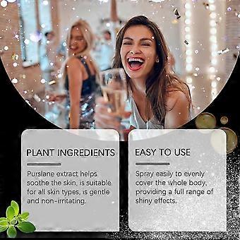 Body Glitter Spray, Glitter Spray for Hair and Body, Long-Lasting and Quick-Drying Silver Glitter Body Glitter Hairspray for Clothes, Music Festival C