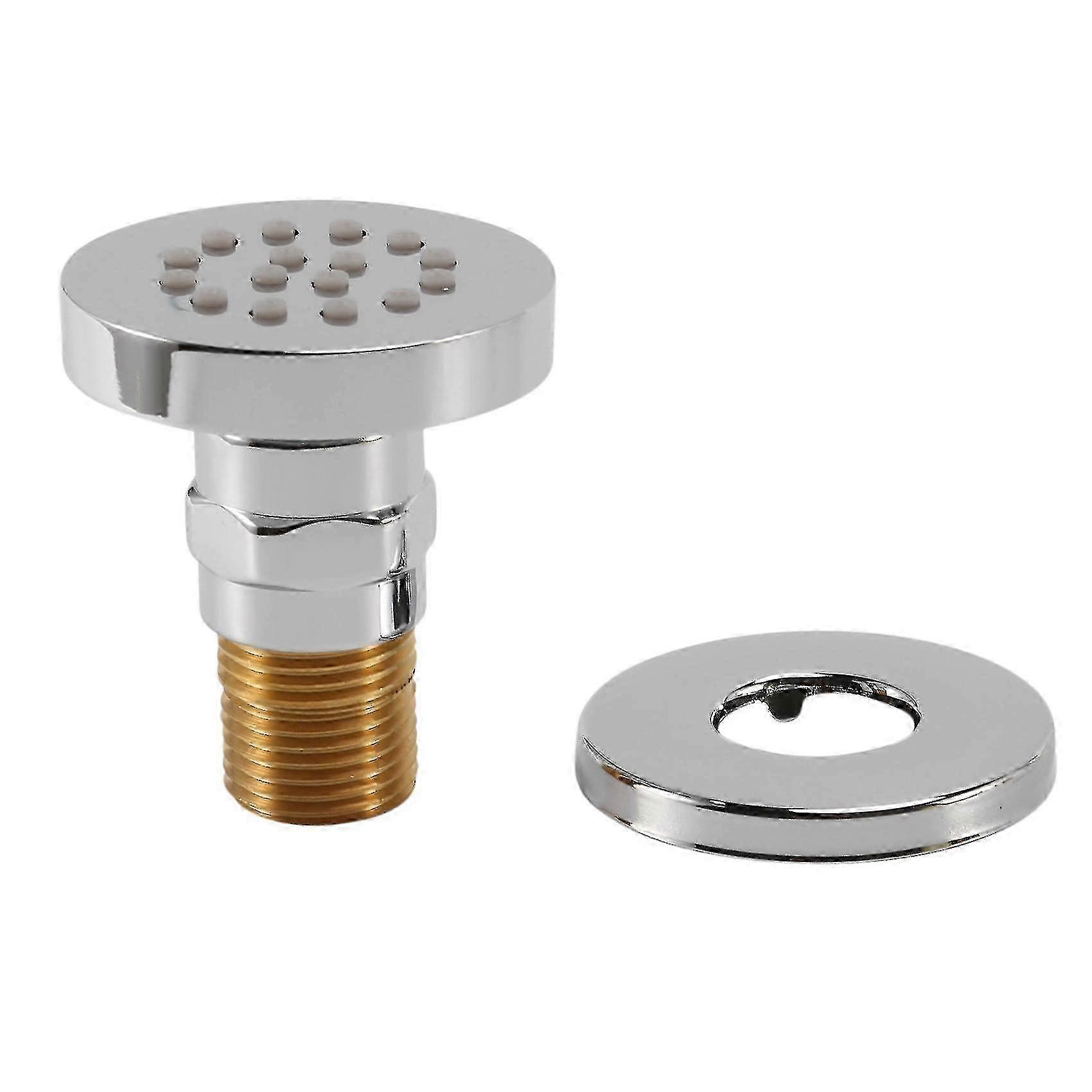 Solid Brass Wall Mounted Body Spray Shower Panel, Single Function 16 Nozzle, 50x50mm, Silver