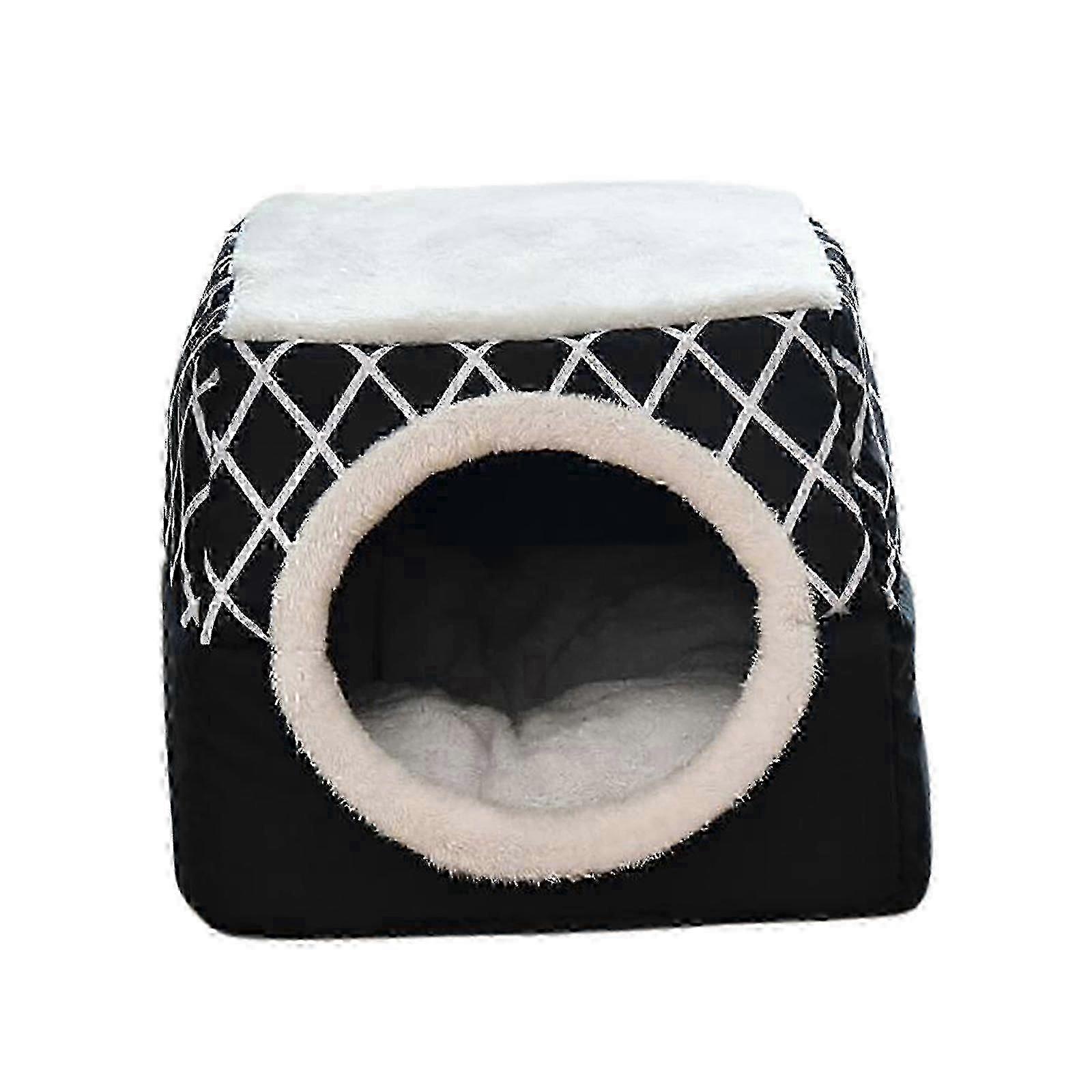 Plush Washable Cat Cave Bed