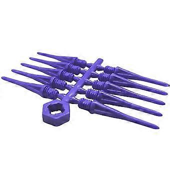 Zestaw 5 plastikowych końcówek do rzutek z miękką końcówką do rzutek, 2BA końcówka wymienna, precyzyjne elektroniczne końcówki do rzutek, akcesoria do rzutek w kolorze fioletowym