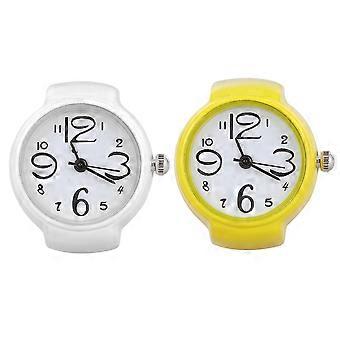 Quartz Finger Watch Ring Watch for Adults Use 2Pcs Stylish Accessory