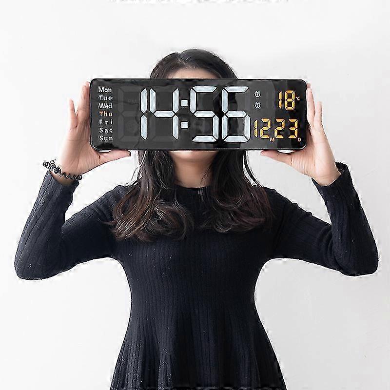 Digital wall clock, 16" large digital wall clock with LED