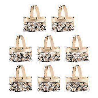 8pcs Mini Candy Baskets Woven Small Holiday Wedding Gift Baskets